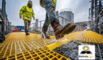 Caillebotis en plastique renforcé PRV gris COBAGRIP Grating pour passerelle industrielle NEBULASOL