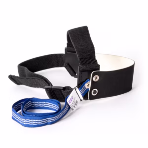 Sangle de talons ESD noire et bleue avec ruban conducteur pour chaussures antistatiques