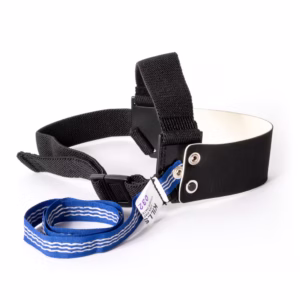 Sangle de talons ESD noire et bleue avec ruban conducteur pour chaussures antistatiques