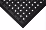 Tapis nitrile antidérapant noir COBA K-MAT perforé drainage industriel NEBULASOL