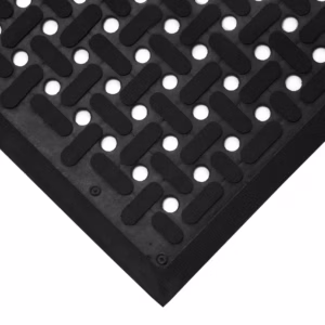 Tapis nitrile antidérapant noir COBA K-MAT perforé drainage industriel NEBULASOL