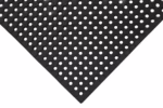 Tapis de sol industriel COBA Unimat en caoutchouc noir perforé antidérapant 10mm NEBULASOL