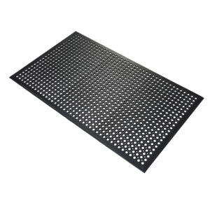 Caillebotis caoutchouc haute résistance avec perforations COBA High-Duty